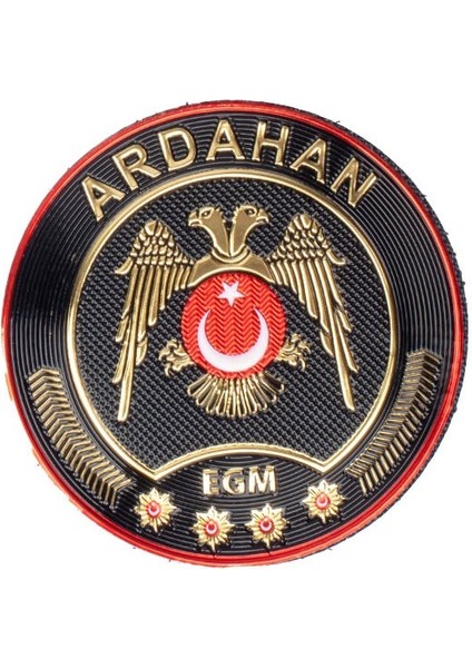 Ardahan Çevik Kuvvet Polis Kol Arması 3D Plastik Tpu, Yeni Tip, Cırtlı, Standart Ölçü,