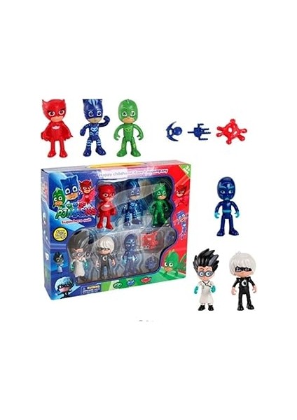 Pjmasks Pijamaskeliler 6 Adet Owlette Catboy Gekko Moongril Romeo Figür Oyuncak