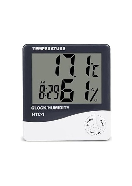 Chermik Dijital Bebek Derecesi Sıcaklık - Nem Ölçer Termometre -Saat