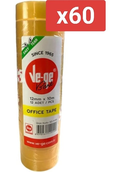 Vege Bant Eto Tape Tower 12MM*10M Ebat 12LI Kuleden 60TAKIM