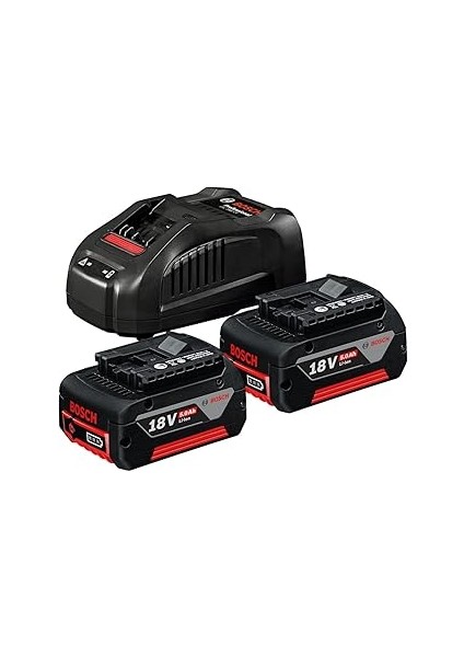18 Volt Akü Şarj Cihazı Seti (2 x 5,0 Ah Li-Ion Akü + Gal 1880 Cv Şarj Cihazı, K