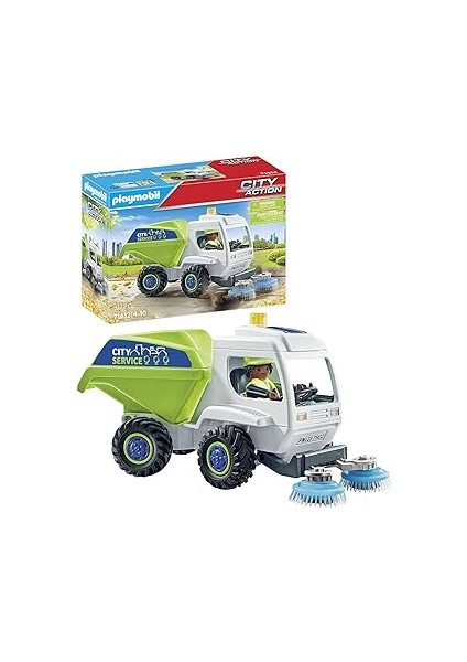 Playmobil City Action 71432 Süpürge, Şehir Temizliği, Döner Süpürme Fırçaları, 4 Yaş ve Üzeri Çocuk