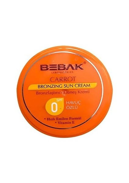 Bebak Spf 0 Güneş Kremi Havuç Özlü Kavanoz 100 ml Yeni
