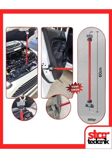 Kapı ve Ön Arka Kaput Sabitleme 60 cm Aluminyum