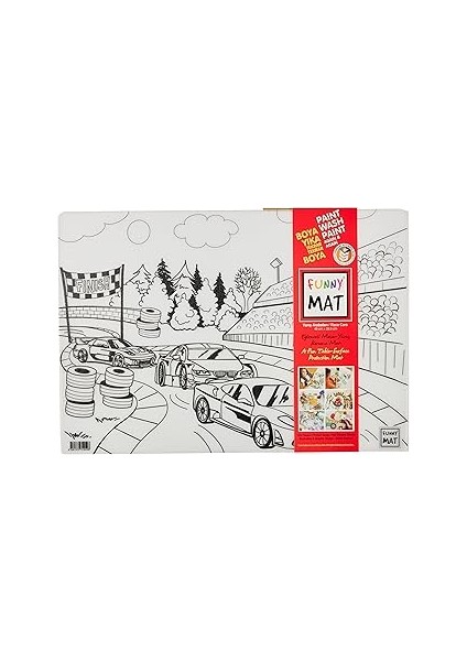 Akademi Çocuk Funny Mat 2'li Set 1 (Köpekler, Yarış Arabaları)