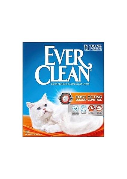Ever Clean Fast Acting Odour Control Küçük Alanlar Için Ideal Hızlı Etki Eden Koku Önleyici Kedi Ku