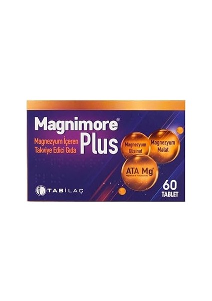 Magnimore Magnezyum 60 Tablet N-Asetil Taurinat Bisglisinat Malat