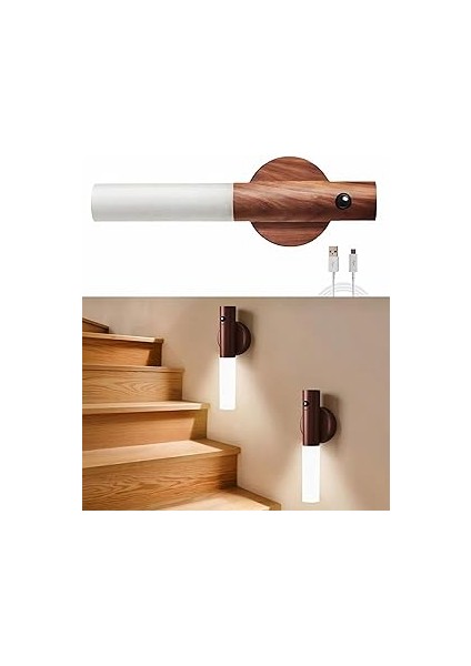 Forlife Duvar Aplik Hareket Sensörlü Gece Işıkları Iç Mekan Mıknatıslı Taşınabilir LED Şarj Edilebi
