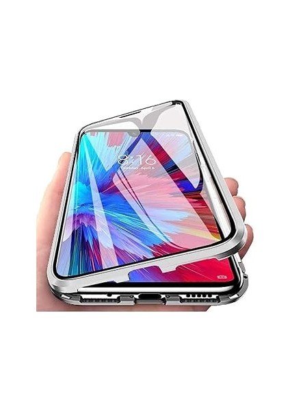 Dxl Mate 20 Uyumlu Önü ve Arkası Temperli Cam, Manyetik Adsorpsiyon Darbeye Dayanıklı Kapak,