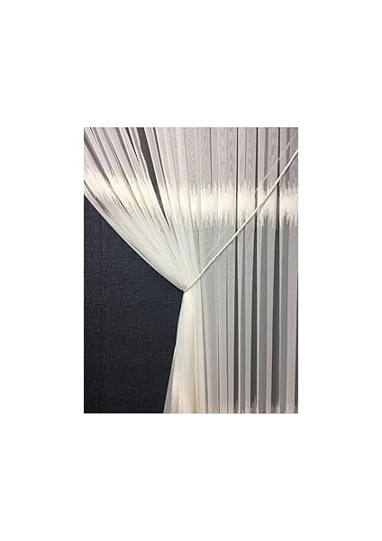 Osmanbey Perde Kruvaze Bağlama Aparat, Halat, Kordon Fon Perde Kornişe Takmatik 1 Adet Krem 275 cm