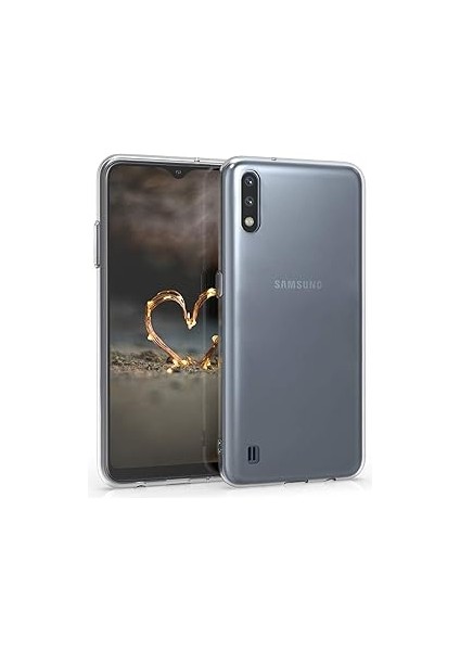Microsonic A01 Için Kılıf Transparent Beyaz [galaxy A01 ile Uyumlu Kılıf - Beya