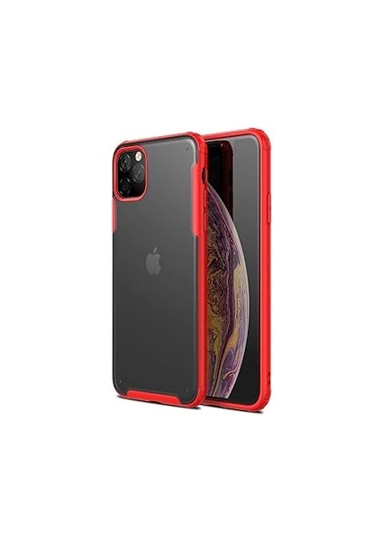 Microsonic 11 (5.8'') Için Kılıf Frosted Frame Kırmızı [ıphone 11 ile Uyumlu K