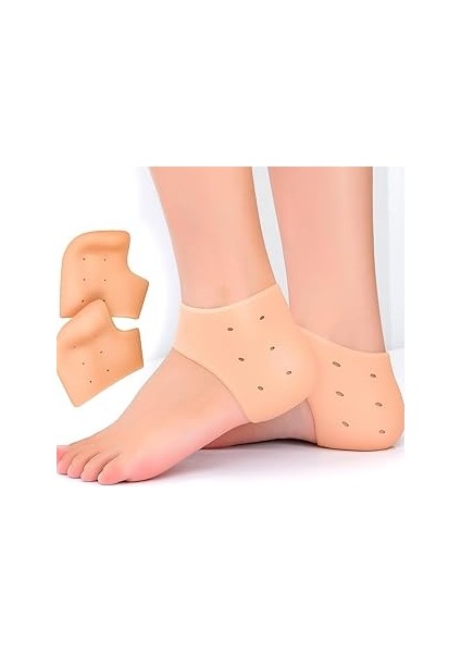 Kyrotech Silikon Topuk Çorabı, Topuk Dikeni ve Çatlaklara Karşı Yastıklayıcı KORUMA,%100 Yumuşak Je