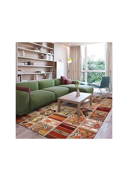 Latte Dizayn Carnosa Kadife Pamuk Tabanlı Yıkanabilen Kaydırmaz Antibakteriyel Salon Halısı 160X230