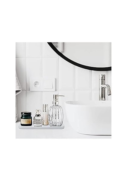 Ata Silikon Sabunluk Yağdanlık Altlığı Organizer, Çok Amaçlı Sunumluk,sıvı Sabun Standı 26X10