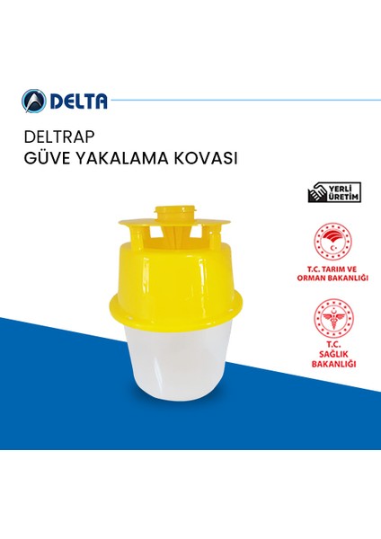Deltrap Güve Yakalama Kovası Deltrap Güve feromonu organik ve doğal bir güve kontrol ürünü
