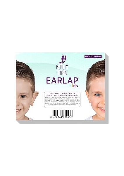 Beauty Tapes Çocuklar Için Çocuk Kulak Düzeltici (12-72 Ay), Çıkıntılı Kulak Çıkartması, Ameliyatsı