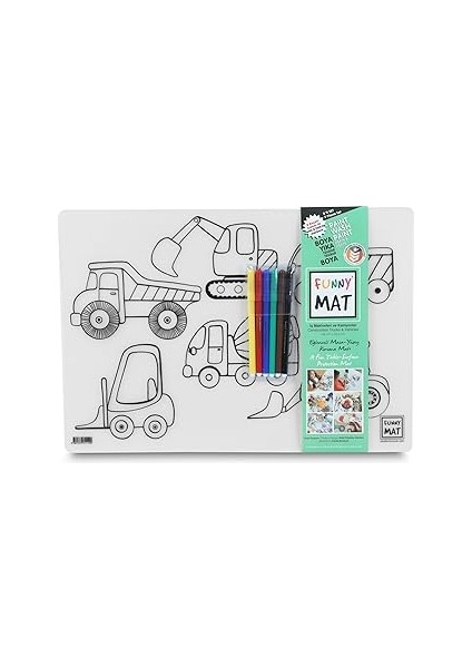 Akademi Çocuk Funny Mat Iş Makineleri & Taşıtlar, 6'lı Kalem