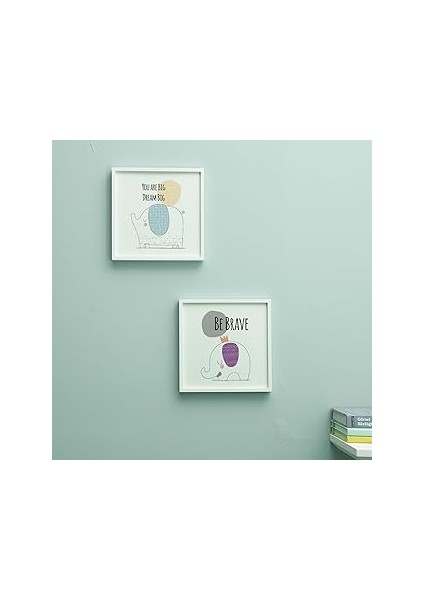 Fil Tasarımlı Bebek Odası Çerçeve – 20X20 cm | Modern, Sevimli Duvar Dekoru