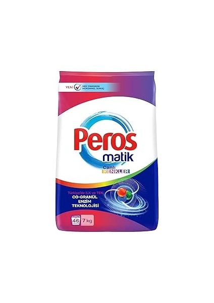 Peros Toz Çamaşır Deterjanı Canlı Renkler 7000 G