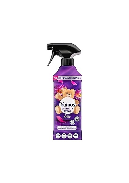 Yumoş Ev Vetekstil Spreyi Lotus Yıkanması Zor Eşyalar Için 450 ml
