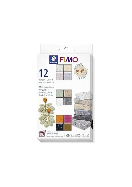 Staedtler Fimo 8013 C12-5 Set Modelleme Kili Fımo Effect Boho Renkler