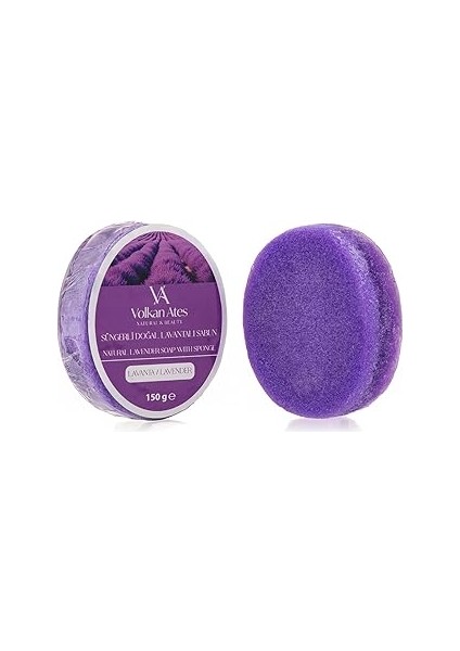 Volkan Ates & Beauty Lavanta Yağlı Süngerli Doğal Sabun 150 gr