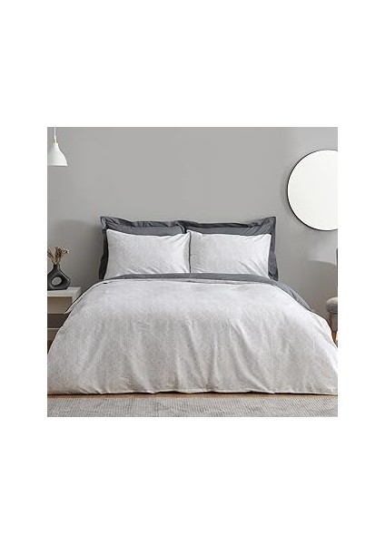 Ferne %100 Pamuk Tek Kişilik Nevresim Takımı Gri