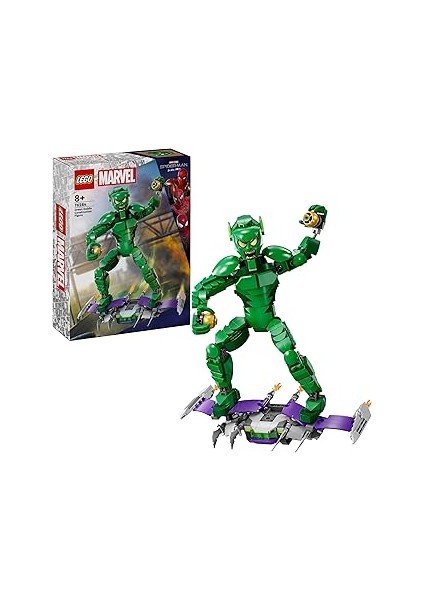 | Green Goblin Yapım Figürü 76284 - Çocuklar Için Planör ve Balkabağı Bombaları Içeren