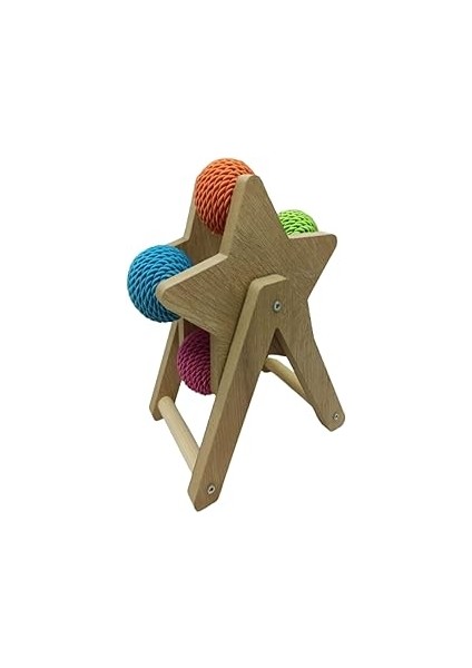 Ti̇neke Kedi̇ Tirmalama Oyuncaği Beş Renkli̇ Döner Kedi̇ Oyuncaği Yildiz