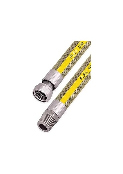 Aiwa Ocak Fırın Doğalgaz Bağlantı Fleksi Extra Korumalı Hortum 1.25 cm
