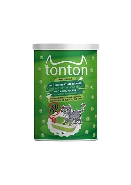 Tonton Kedi Kumu Koku Giderici, Aktif Karbonlu, Hindistan Cevizi Özlü, 420 gr