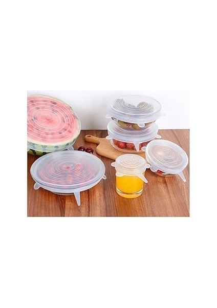 Tazeliği Koruyan 6 Lı Silikon Strech Kapaklar