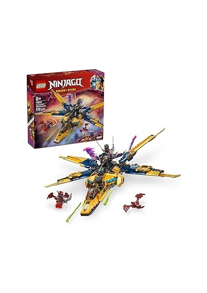 Ninjago Ras ve Arin'ın Süper Fırtına Jeti 71833-8 Yaş ve Üzeri Çocuklar Için 3 Ninja Minifigür