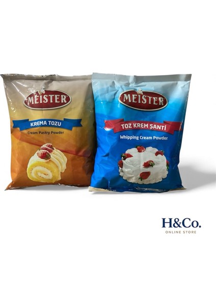 2li Set - Toz Krema ve Toz Krem Şanti - Pastacı Kreması - Şanti