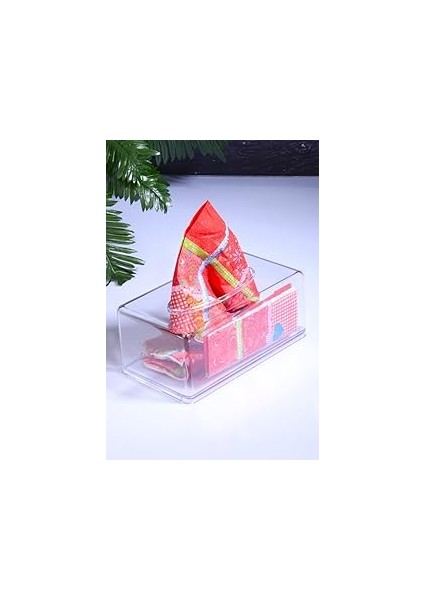 Rotanev Clear Peçete Organizeri Şeffaf Z Peçetelik Akrilik Peçetelik