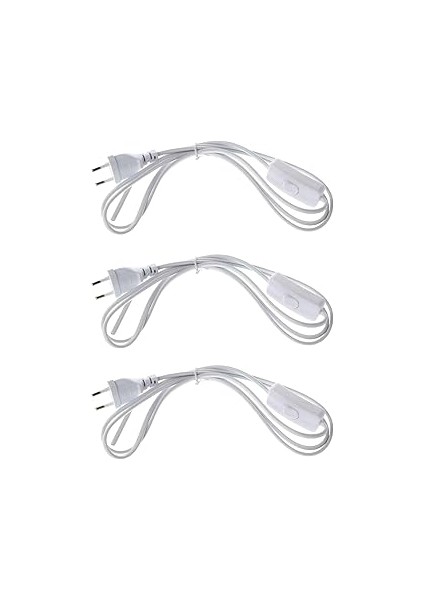 Sekatech Örgün 2 Metre Fişli Arapuarlı Hazır Kablo Beyaz Lambader Abajur Tuz Lambası Küçük Ev Aletl