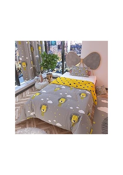 Rivai̇stanbul Bulutlu Aslan Kral Çift Taraflı Çocuk Nevresim Takımı Polycotton