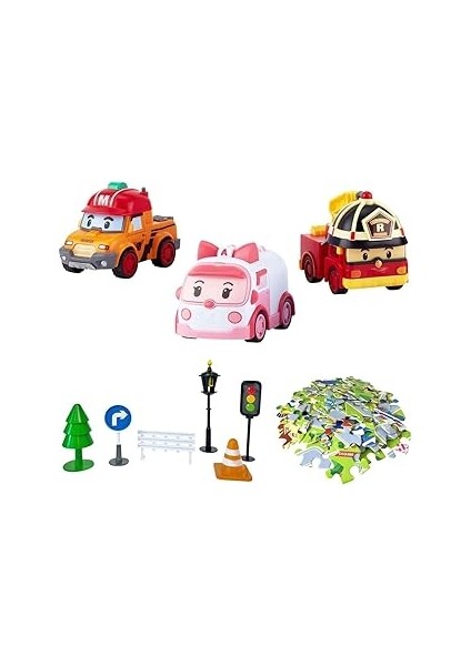 Robocar Poli Gogo City Serisi - Amber, Roy, Mark Oyun Seti