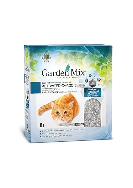 Gardenmix Bentonit Aktif Karbonlu Kedi Kumu 6 L