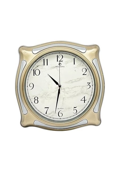 Bellisima BL-1056 Serisi Klasik Kadran Sessiz Akar 30 cm Duvar Saati Gold-Gri