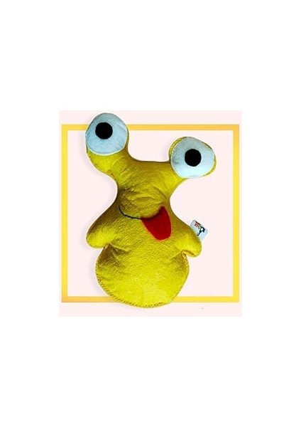 Sarı Uzaylı - Kedi Naneli (Catnipli) & Kedi Zilli Kedi Oyuncağı Kedi Yastığı - Dino Pet Oyuncak