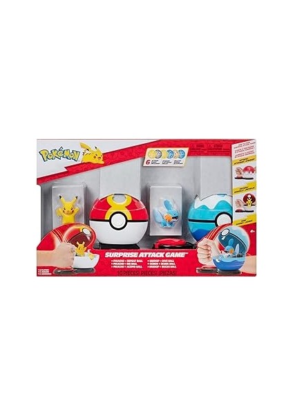Pokemon Sürpriz Atak Oyun Seti S4 Pikachu ve Mudkip