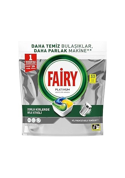 Bulaşık Makinesi Deterjanı Kapsülü 33 Yıkama Limon Kokulu