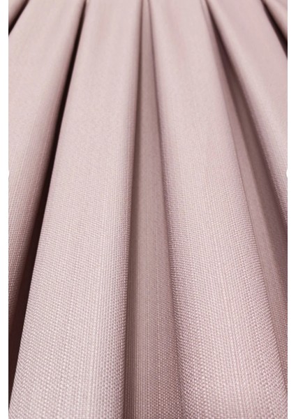 Keten Fon Perde, Pudra, Pano Fon, Sık Pile, Kuşaklı, Düz Renk, Tek Kanat modelleri