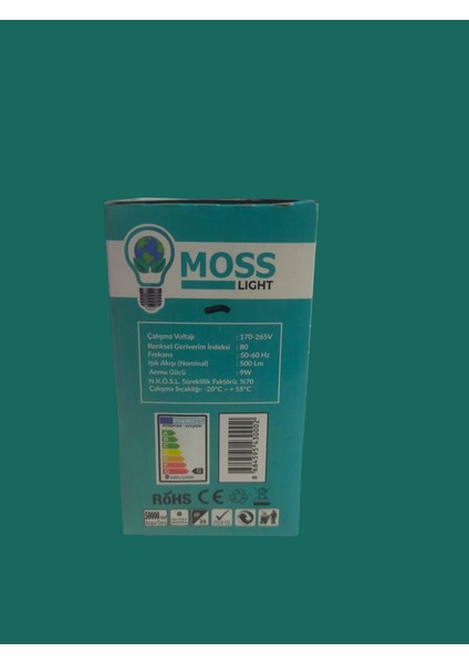 Moss LED Ampul 9 W (60W) Günışığı 3000K ( 1 Adet ) fiyatları