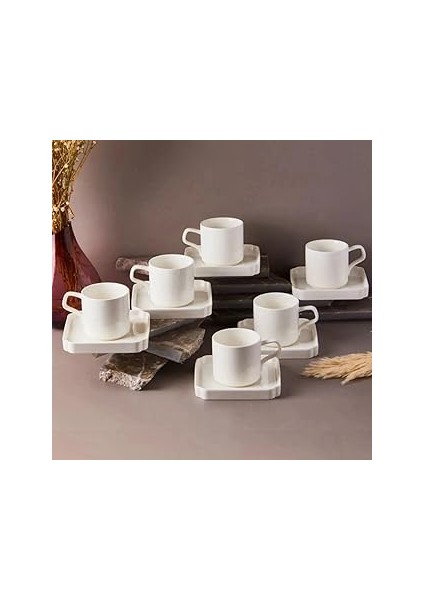 Luce Altı Kişilik Kahve Fincan Takımı 80 ml