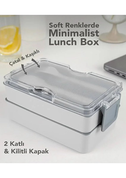 2 Katlı Yemek Saklama Kabı | Sızdırmaz Beslenme Kutusu | Sporcu ve Diyet Seti fiyatları