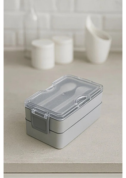 2 Katlı Yemek Saklama Kabı | Sızdırmaz Beslenme Kutusu | Sporcu ve Diyet Seti
