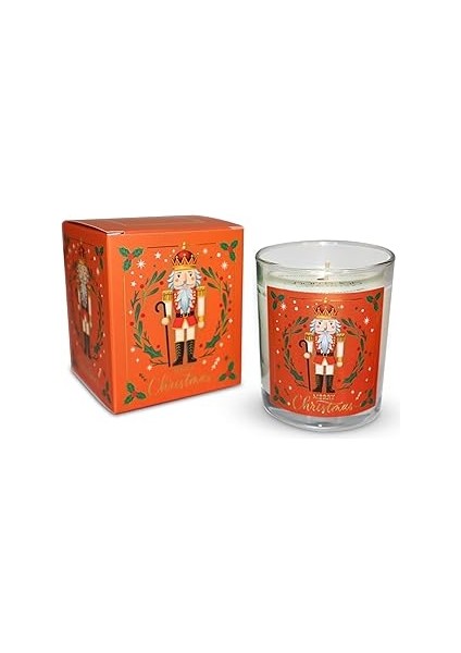 Charm Lab Candle – Kurşun Asker (Nutcracker) Tasarımlı Mum, Turuncu Renk Temalı, 135 G Doğal Biyo B